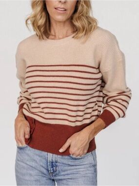 Baltic Born Women's Miles Striped Sweater Size Large 54316